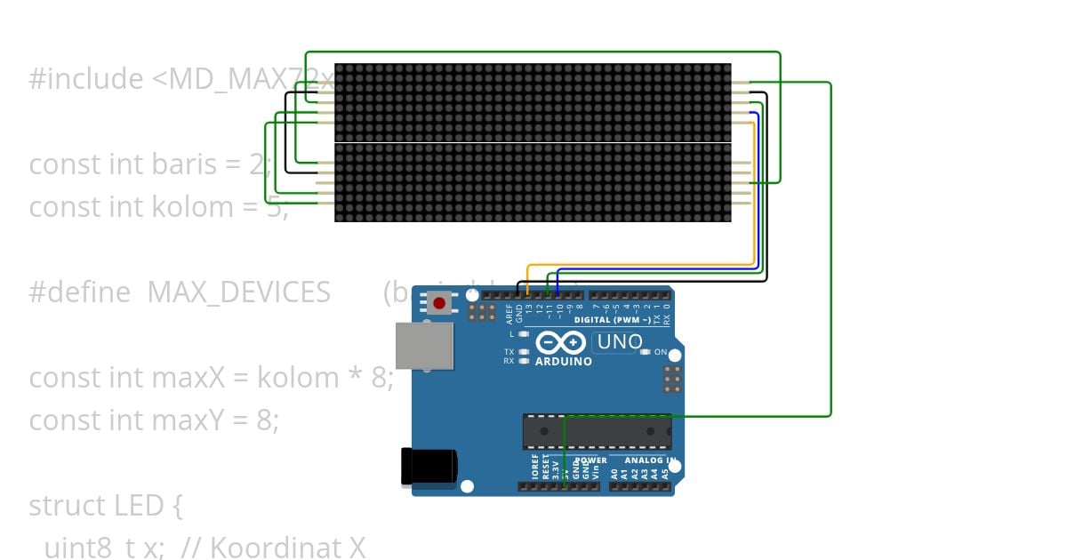 LedPos Max72xx 2x5 simulation