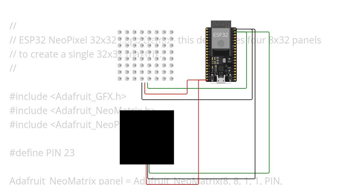 ESP32 2 Different Panels simulation