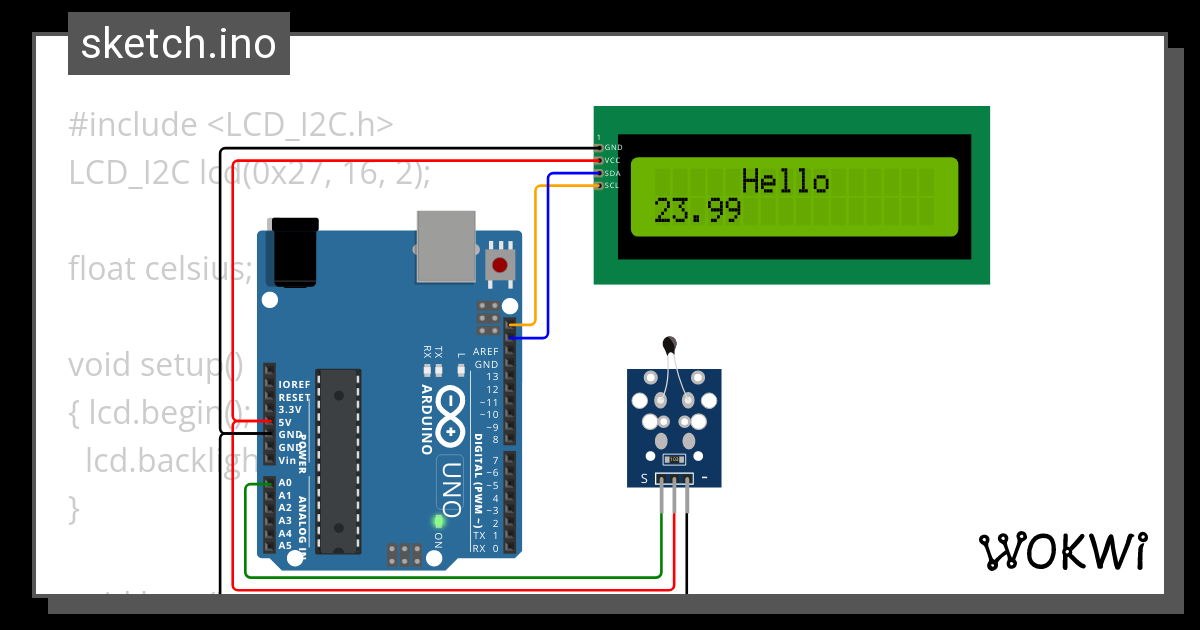 Ntc Temperature Sensor With Arduino Wokwi Esp Stm Arduino Simulator