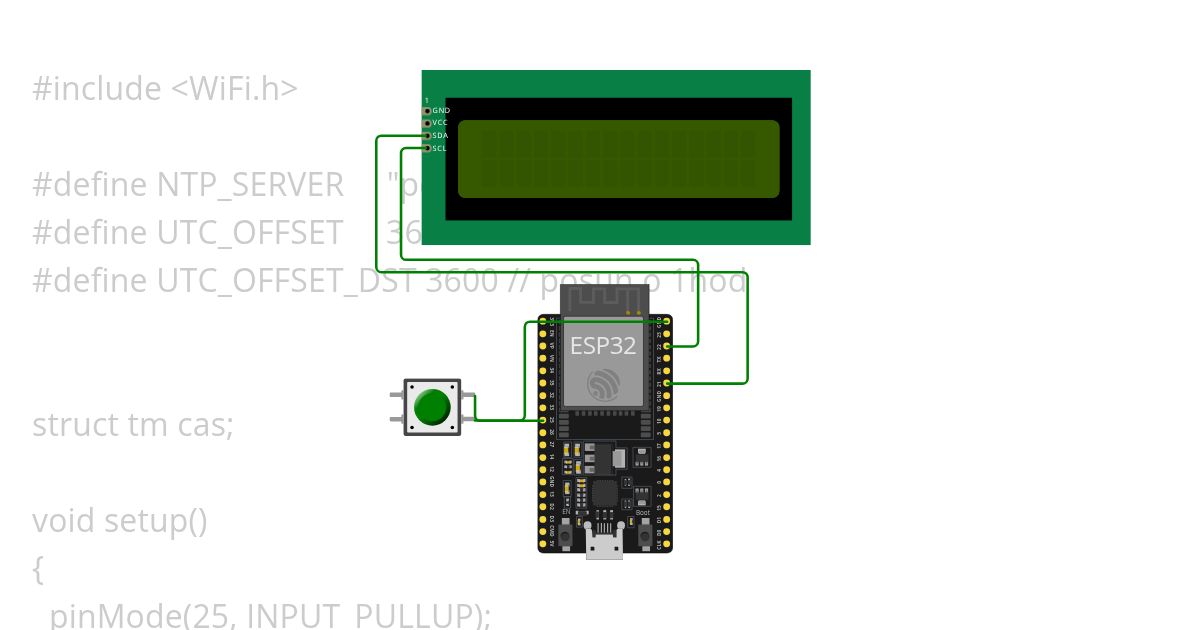 ESP32 wifi clock simulation