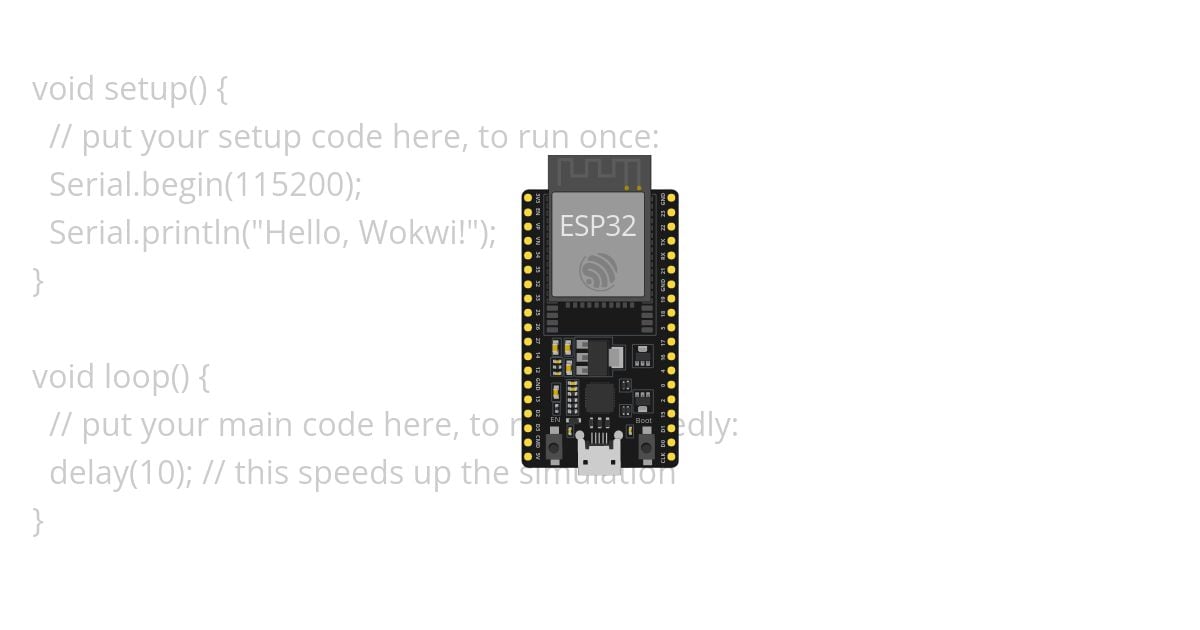 ESP32 Hello Wokwi simulation