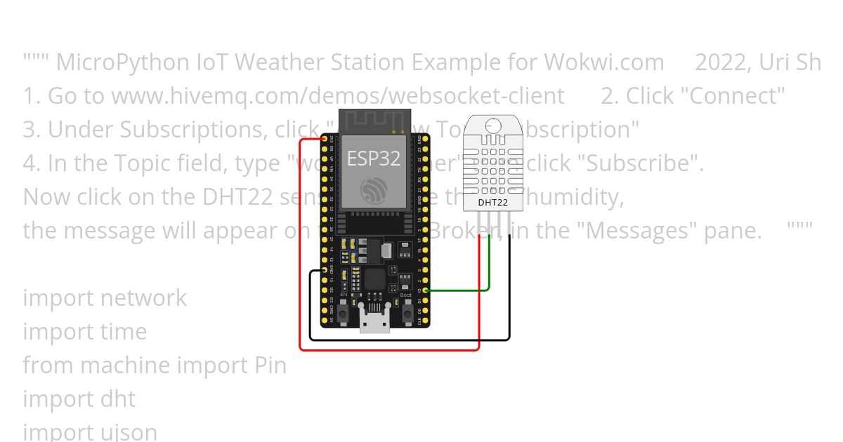 Python MQTT Weather Logger (ESP32) REF simulation