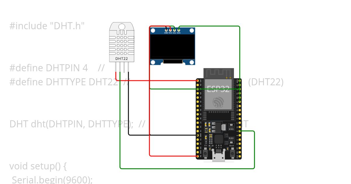DHT Oled simulation