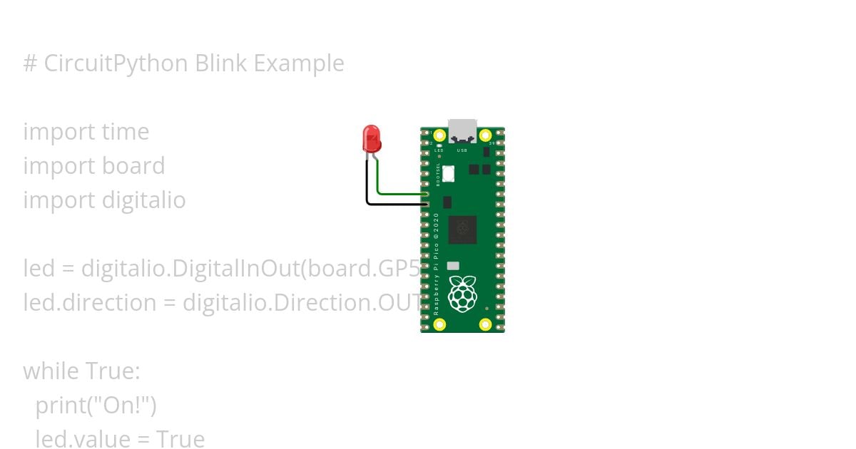 Blink CircuitPython  simulation