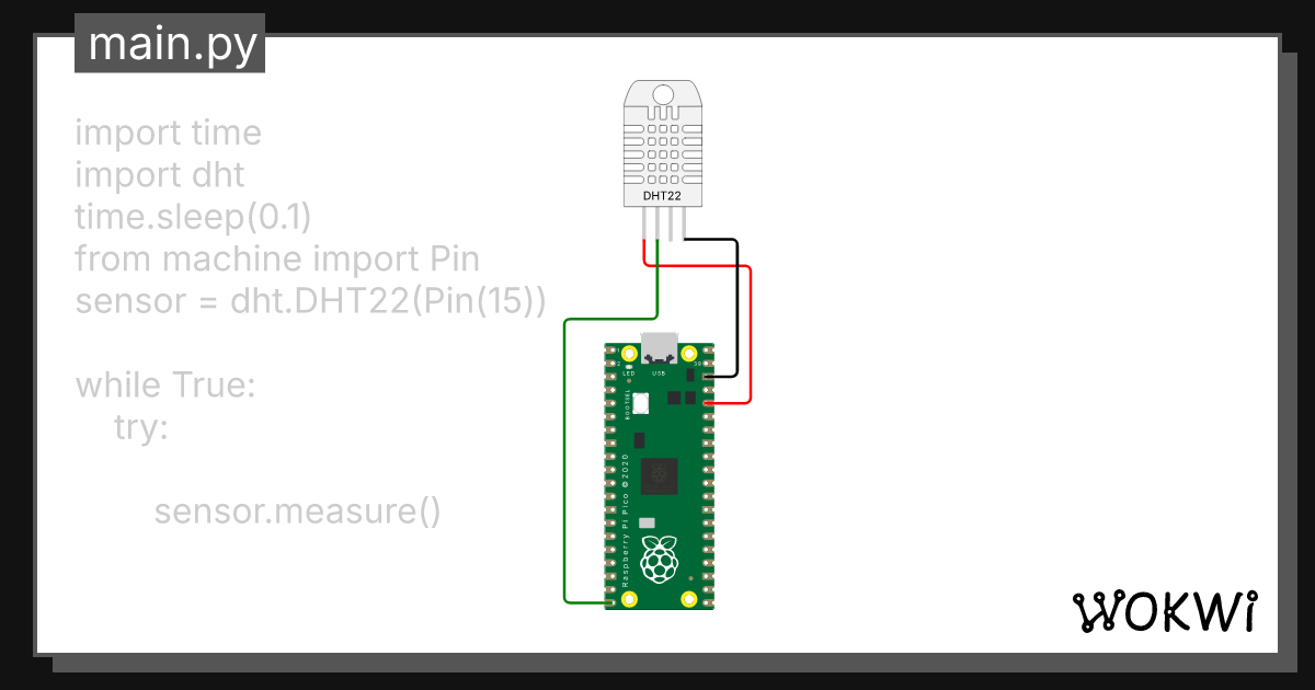 Temperatur Sensor - Wokwi ESP32, STM32, Arduino Simulator