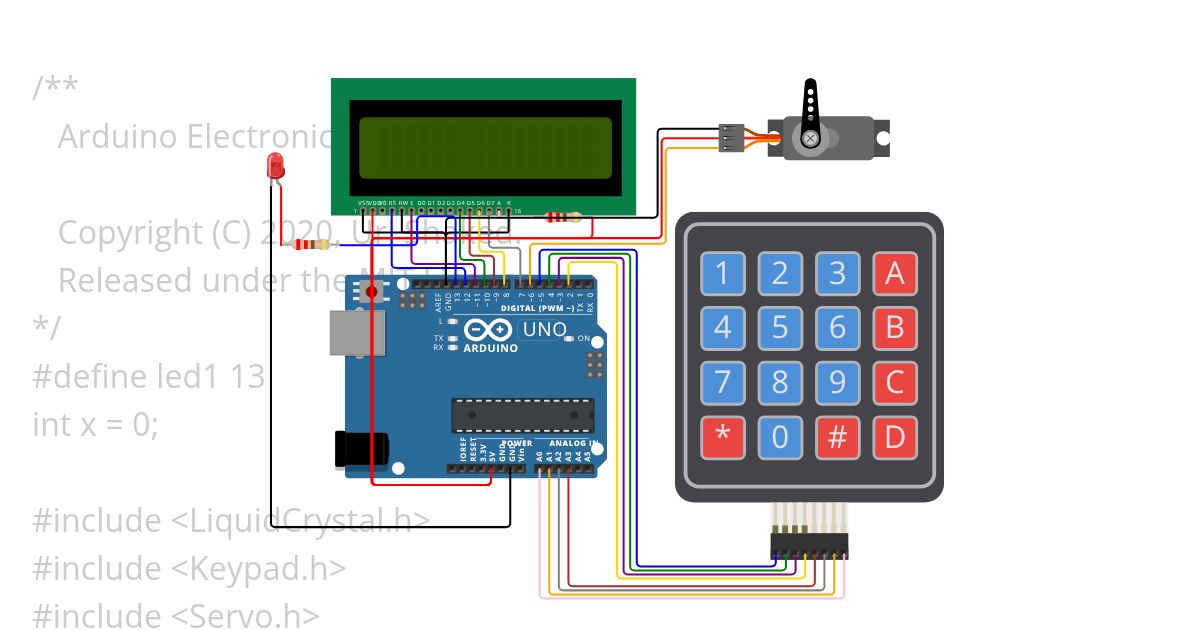 electronic-safe.ino simulation