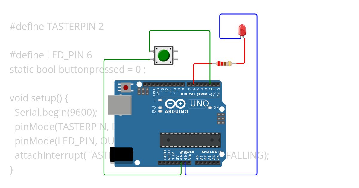 Laborbübung 3 CountButtonandBlink with interrupt simulation