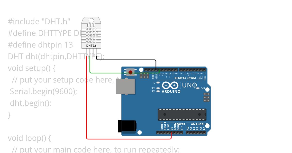Temperature sensor simulation
