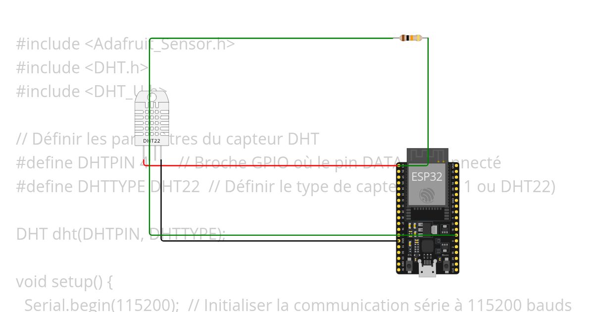 temperature & humidity with DHT22 simulation