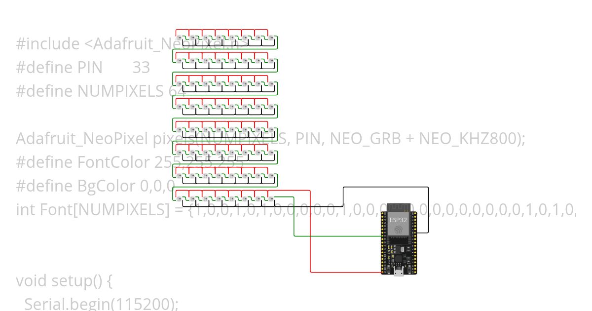 LED-Screen WS2812 simulation