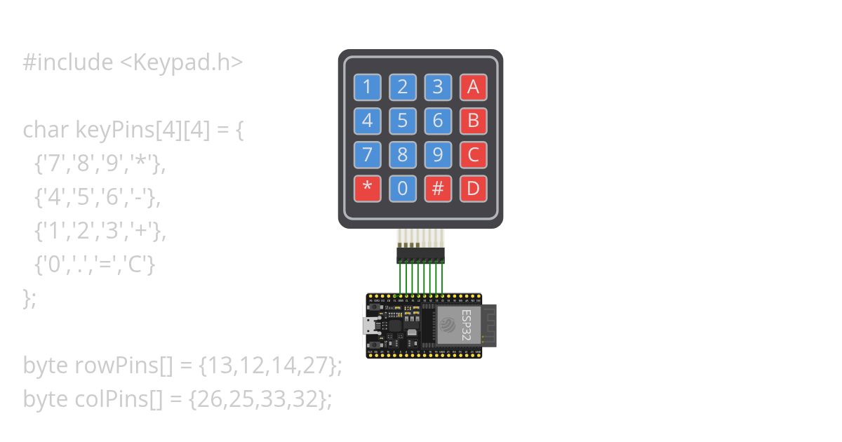 KeyPad - ESP 32 simulation