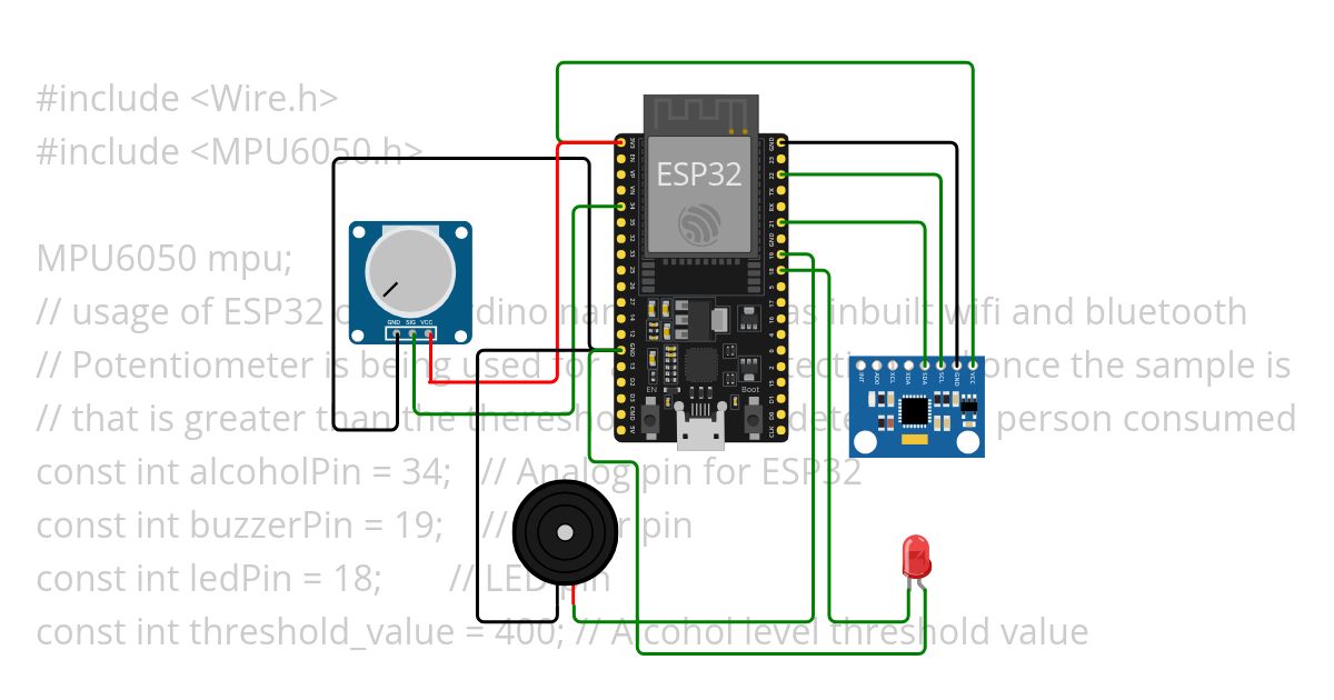 Smart helmet for accident prevention using ESP32 simulation