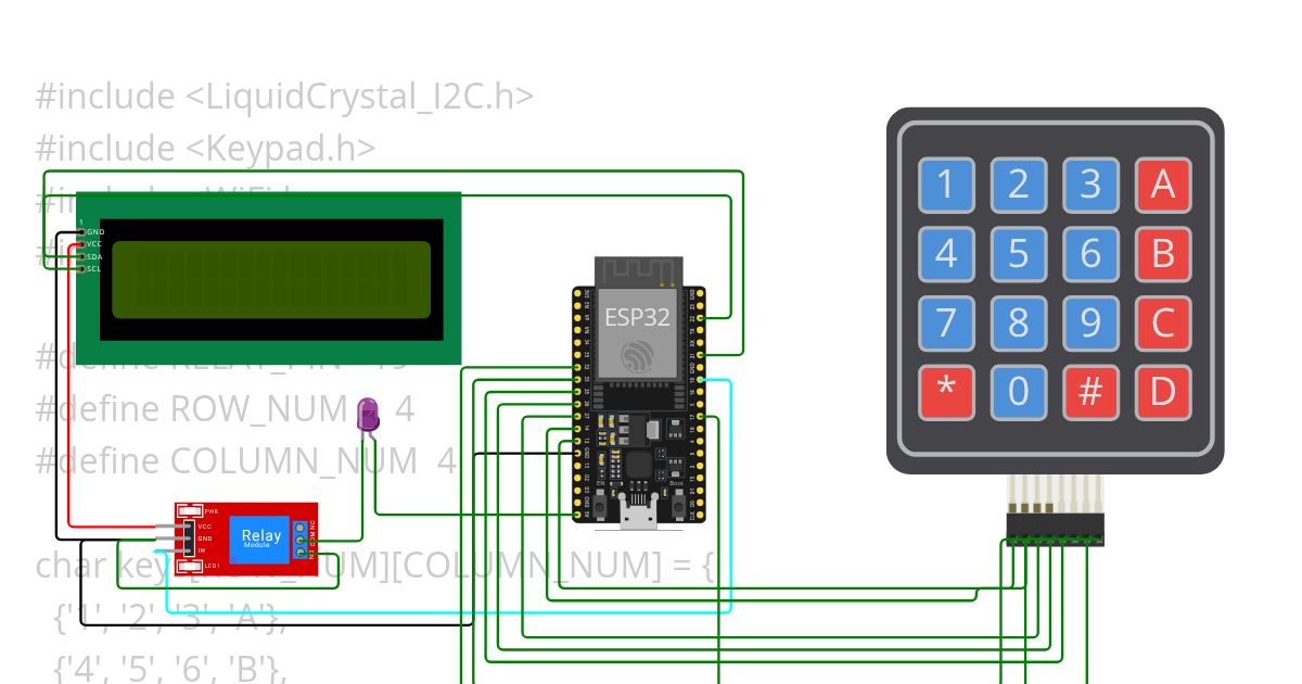 smart door lock system simulation