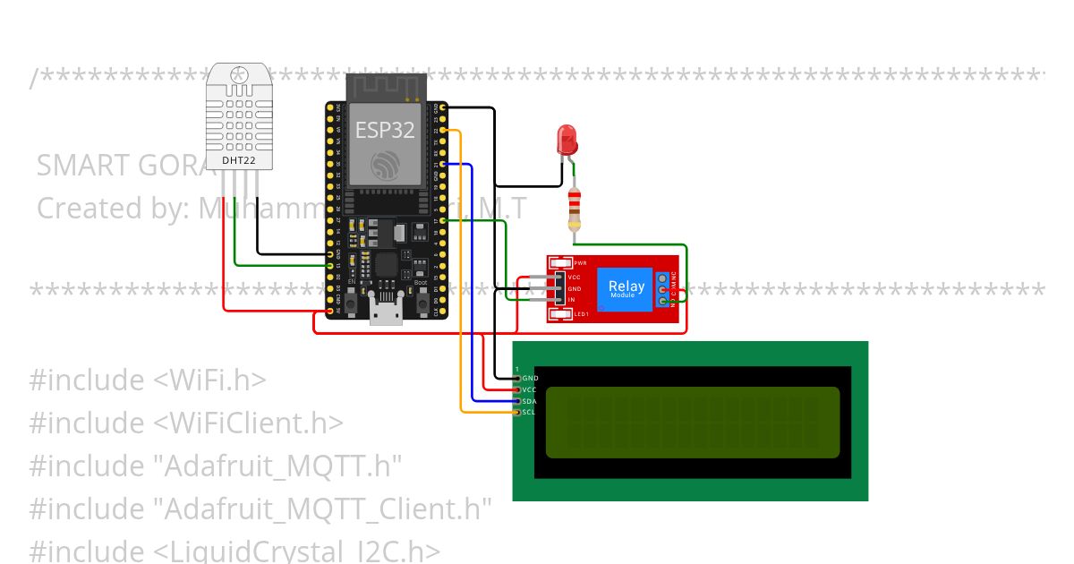 Adafruit LED DHT simulation