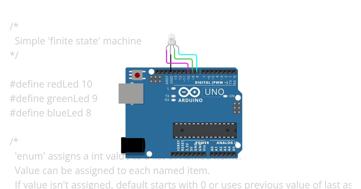 State machine simple example simulation