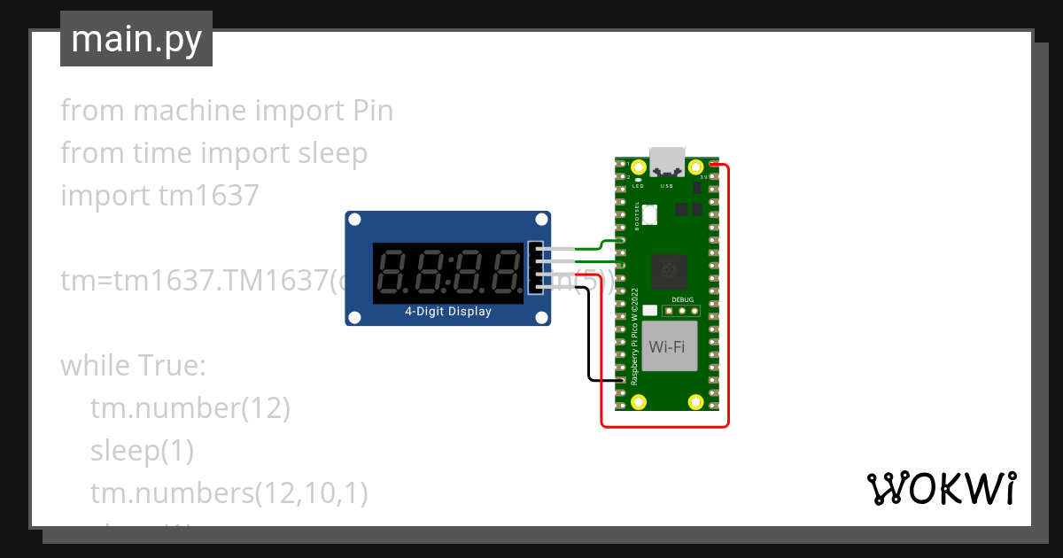 7 segment display - Wokwi ESP32, STM32, Arduino Simulator