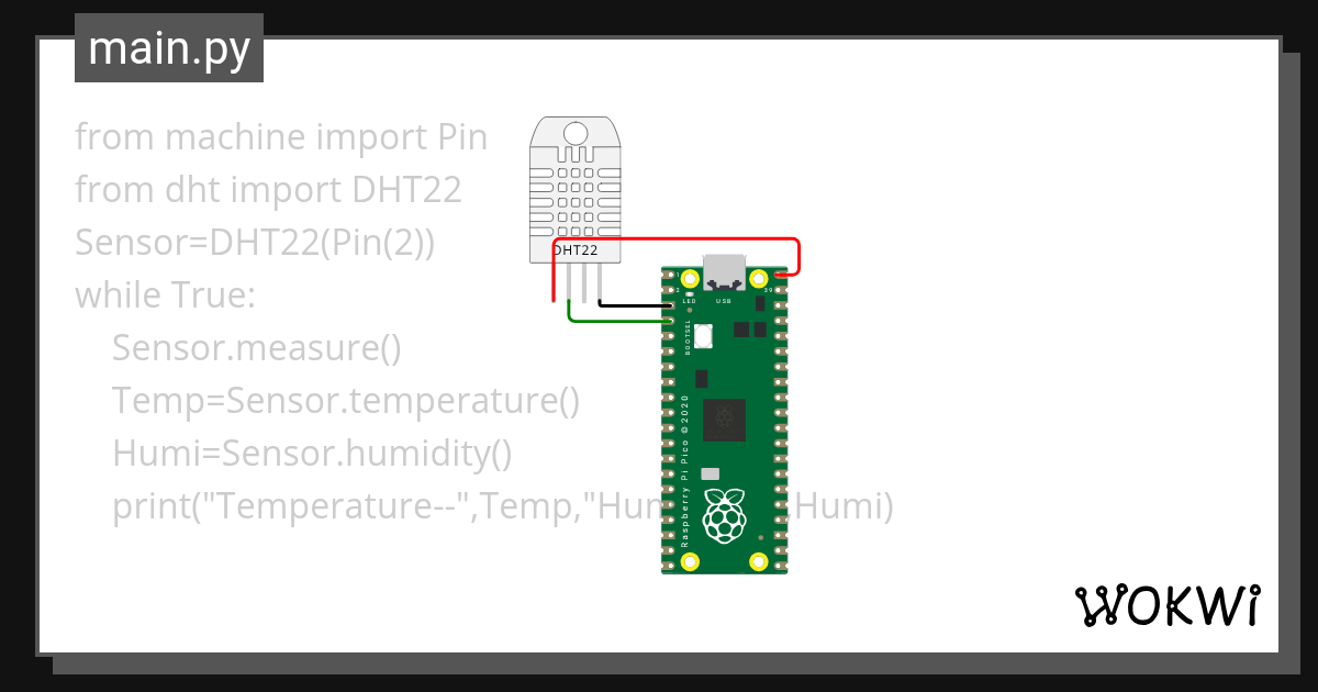 DHT22 - Wokwi ESP32, STM32, Arduino Simulator