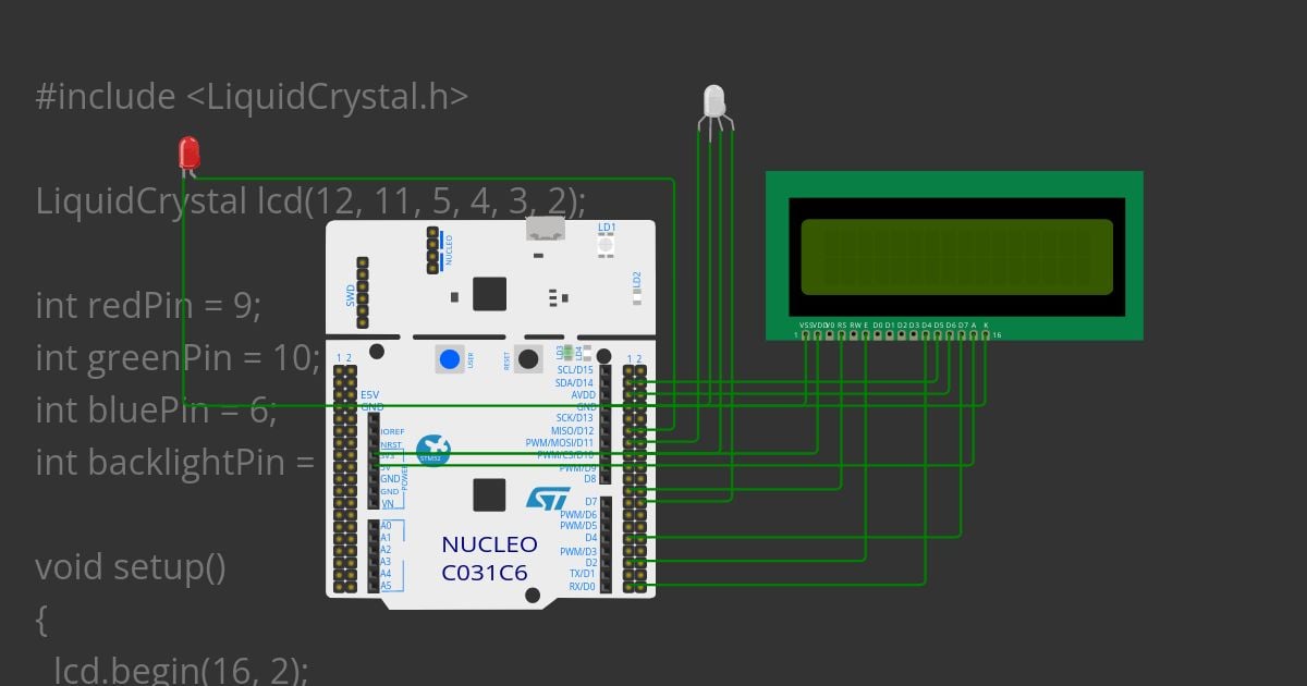 stm32 led, rgb, switch