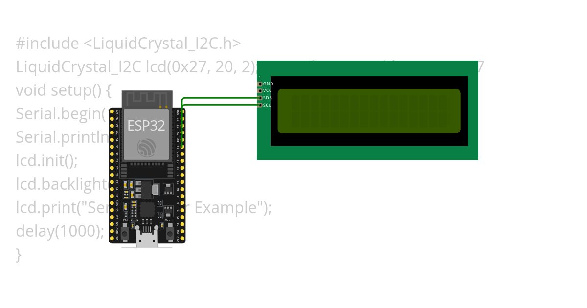 LCD I2C simulation