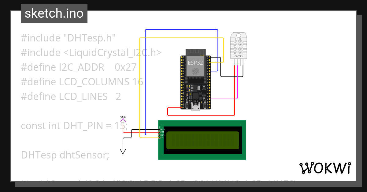 ESP32 & DHT11 - Wokwi ESP32, STM32, Arduino Simulator