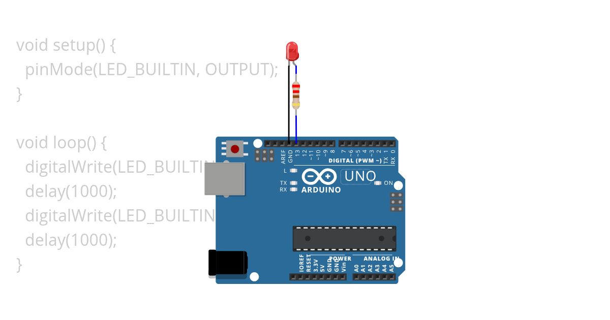 led bulitin (sem millis) simulation