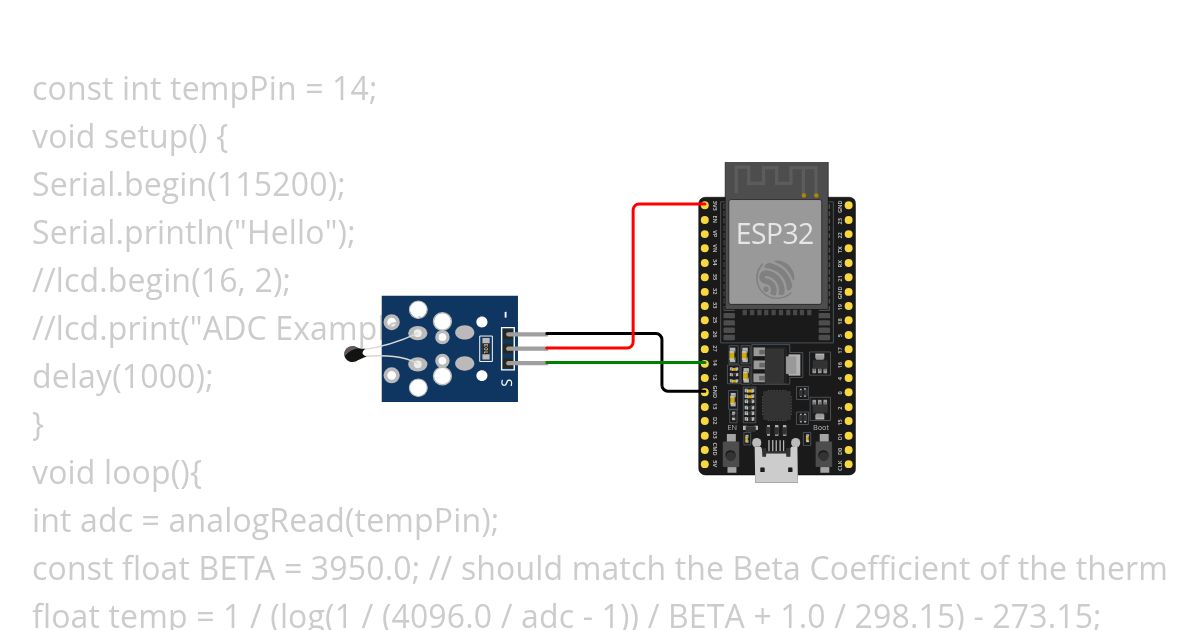 NTC temperature Sensor simulation