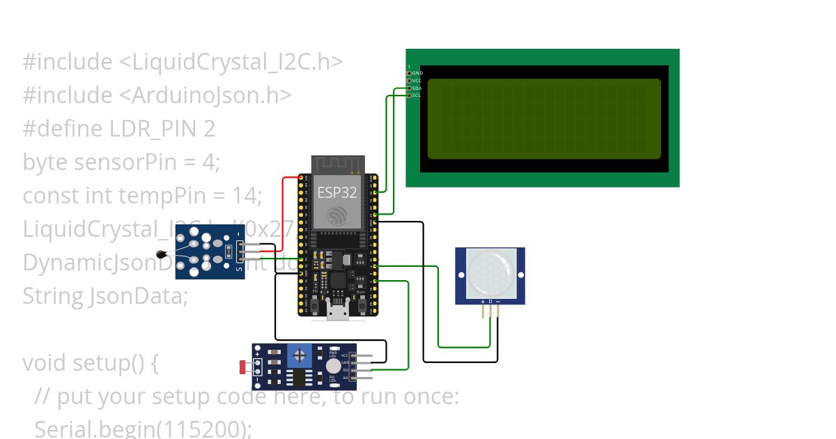PIR NTC LDR json data simulation