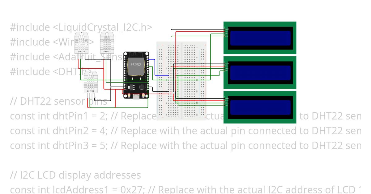 Multiple output in lcd display simulation