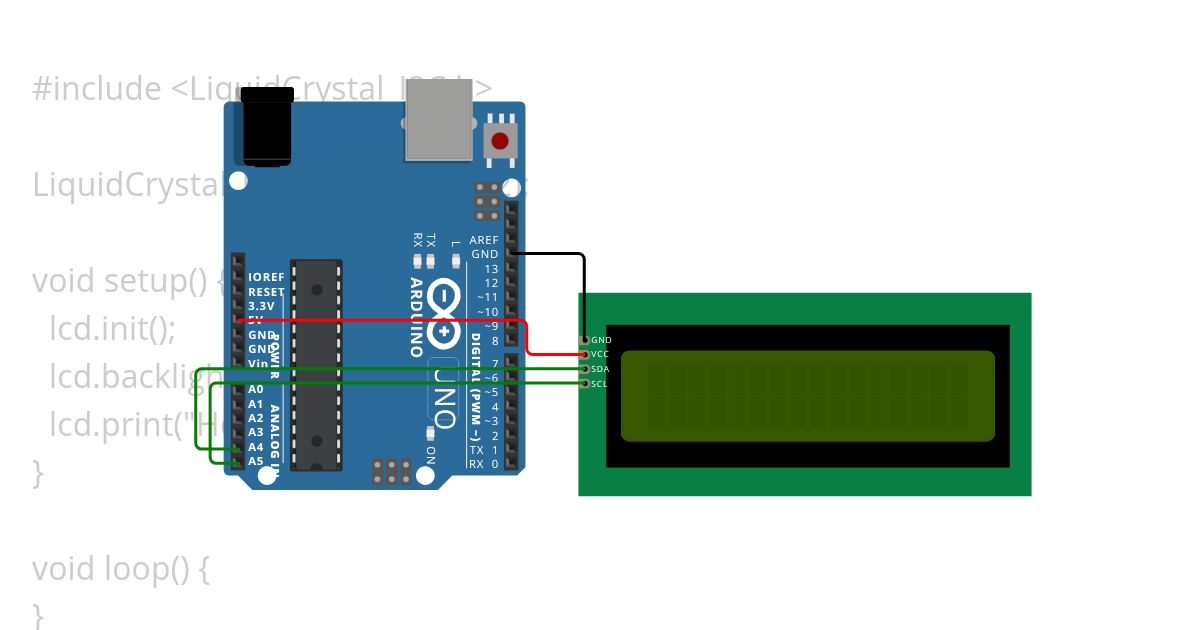 Lab 3: Part 2: Interfacing I2C LCD Display simulation