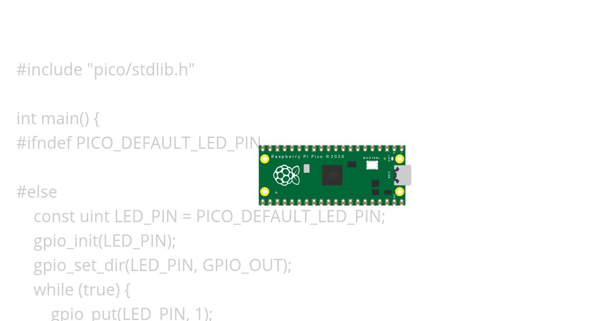 Pi Pico SDK Blink  simulation