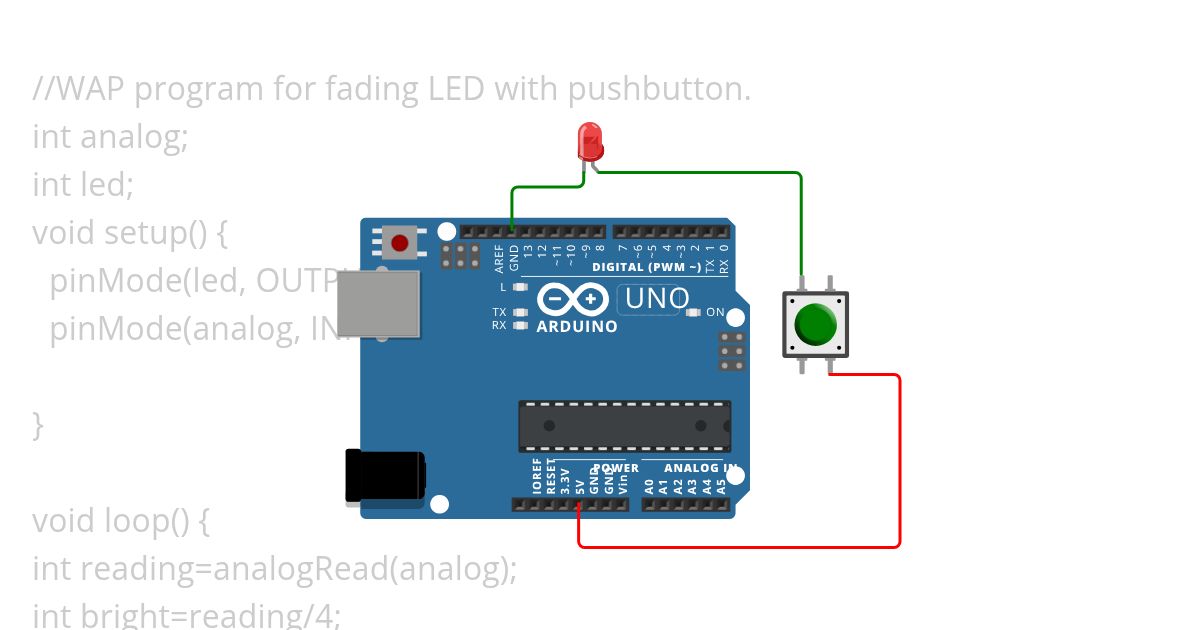 09.interfacing led with pushbutton simulation