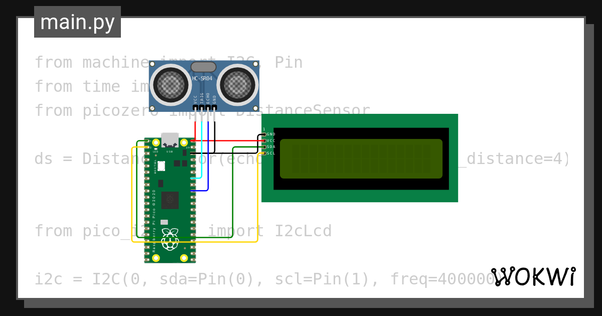 Raspberry Pi Pico LCD I2C Hello World Copy (3) - Wokwi ESP32, STM32 ...