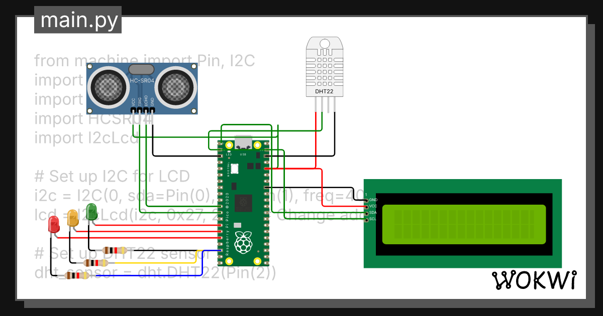 Flood Monitoring System - Wokwi ESP32, STM32, Arduino Simulator