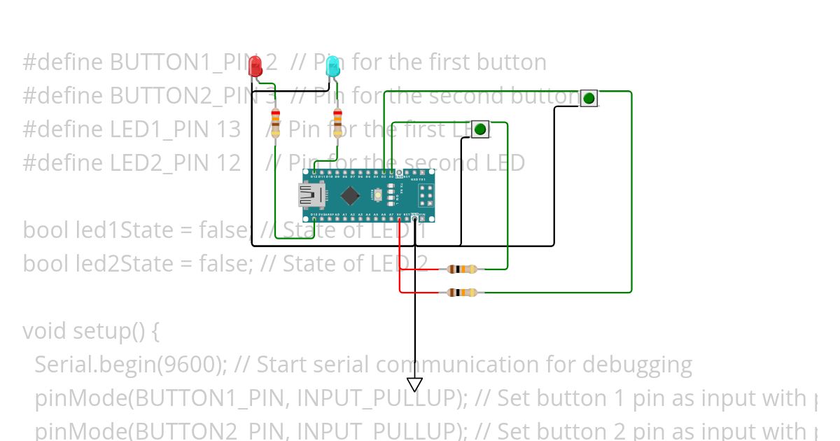 Debounce button simulation