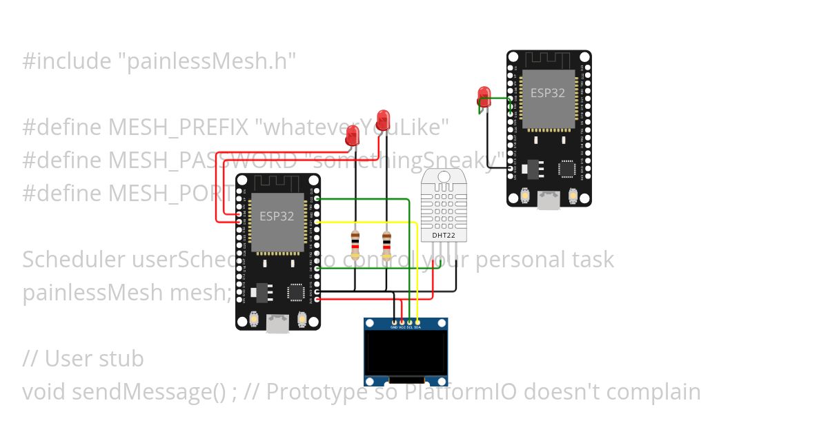 ESP32 Course 2024 - Lecture 1H - Rete Mesh Esempio 1 - verificare simulation