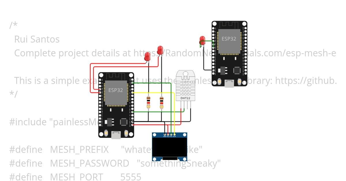 DRAFT - ESP32 Course 2024 - Lecture 1H - Rete Mesh Esempio 2 - verificare simulation