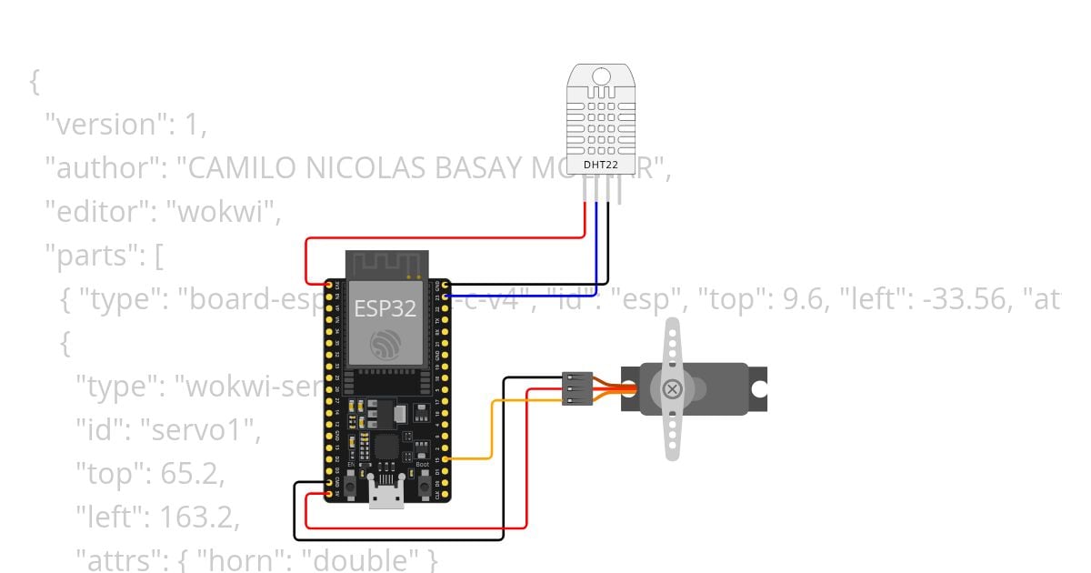DHT22 Servo MQTT vCBM simulation