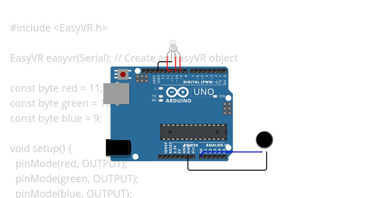 VOICE ACTIVATED LED  simulation