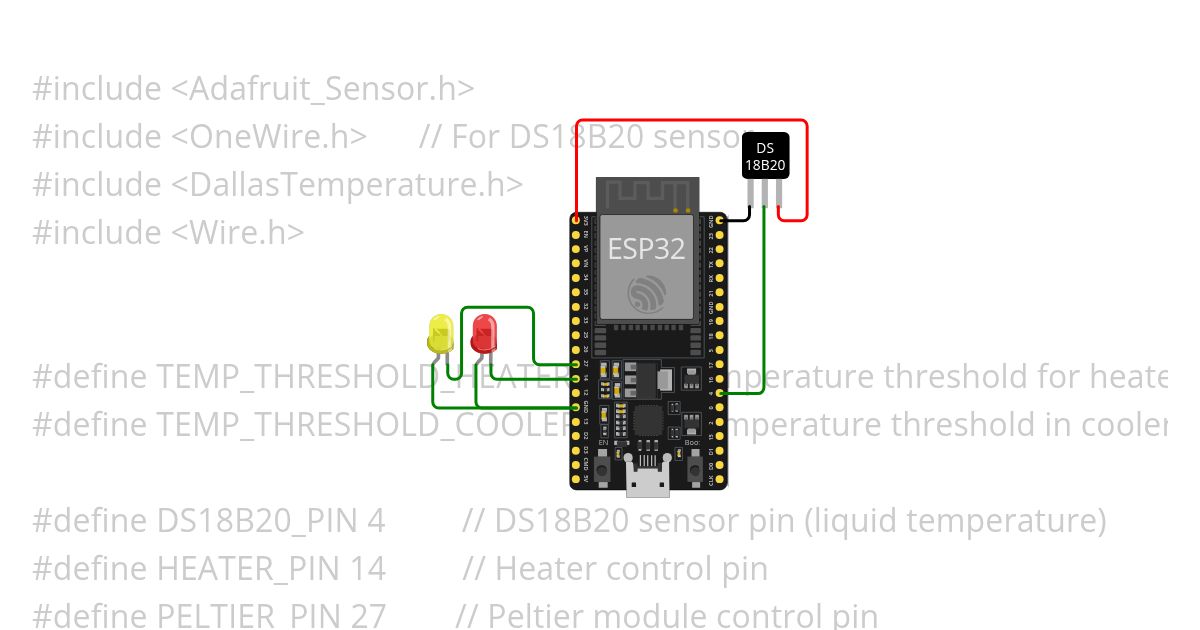 Temperature Controller DS18B20 simulation