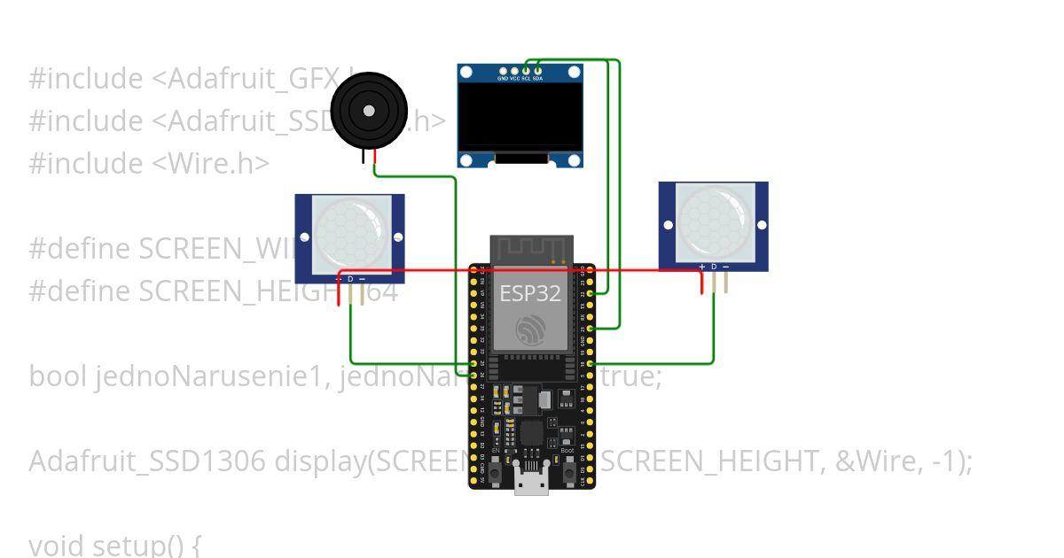 Pir + display simulation