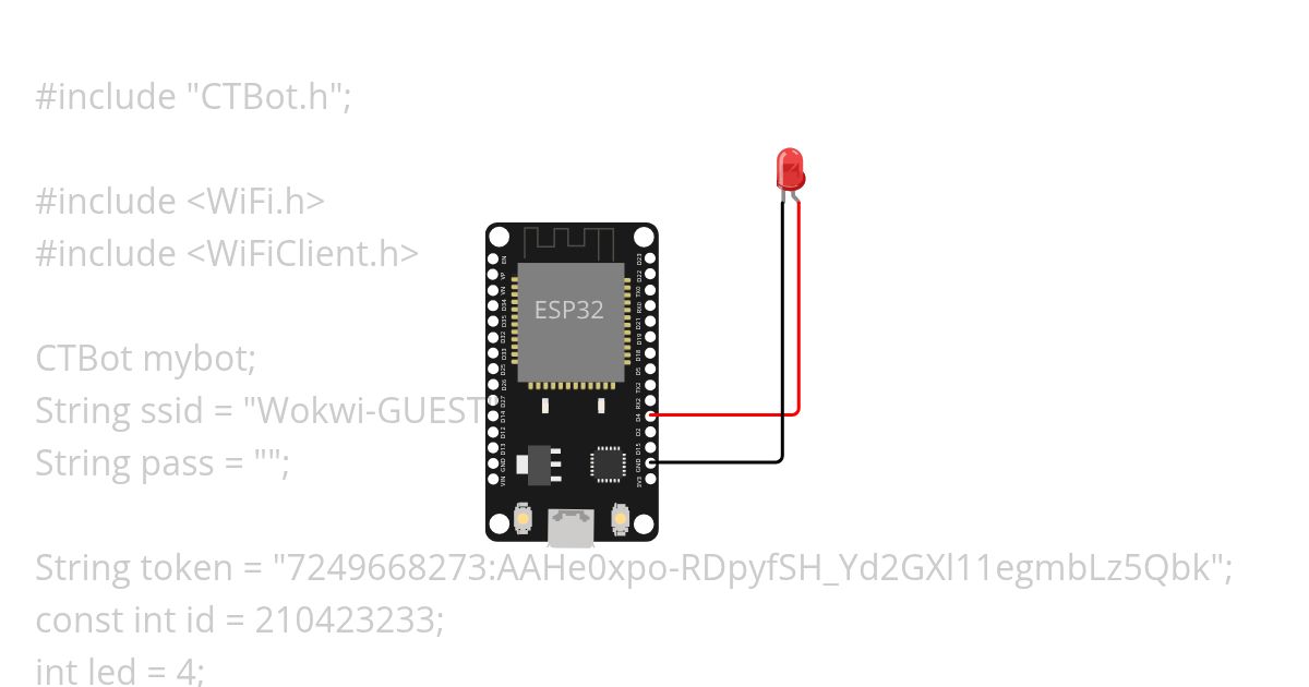Lampu On/Off Telegram  simulation