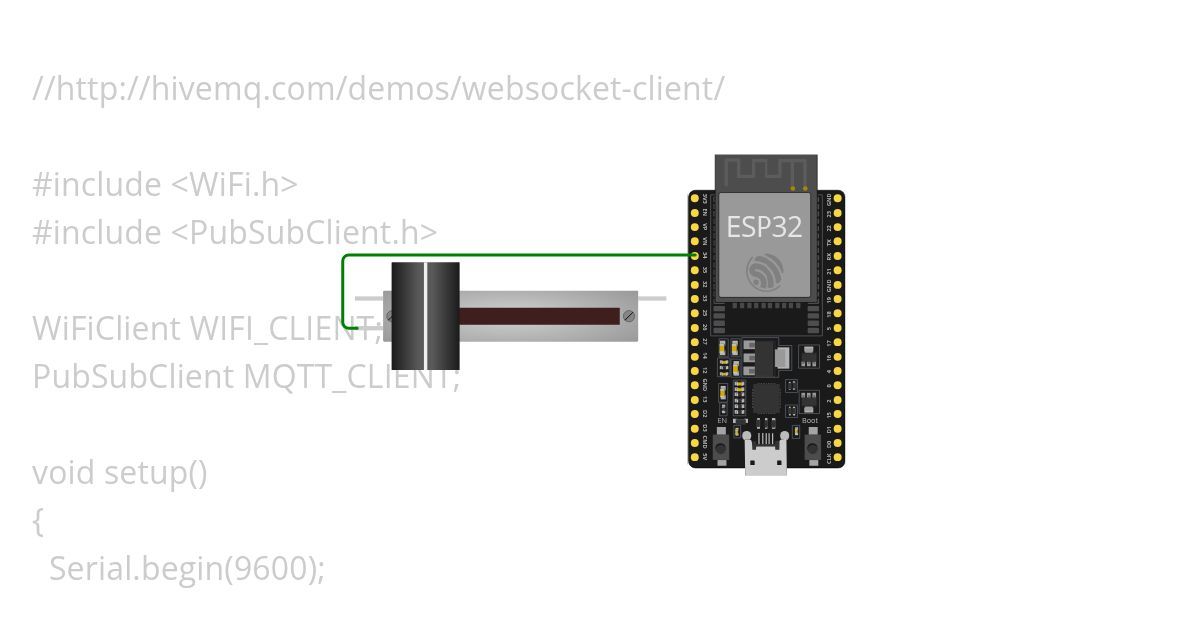 MQTT - publisher Potenciometer simulation