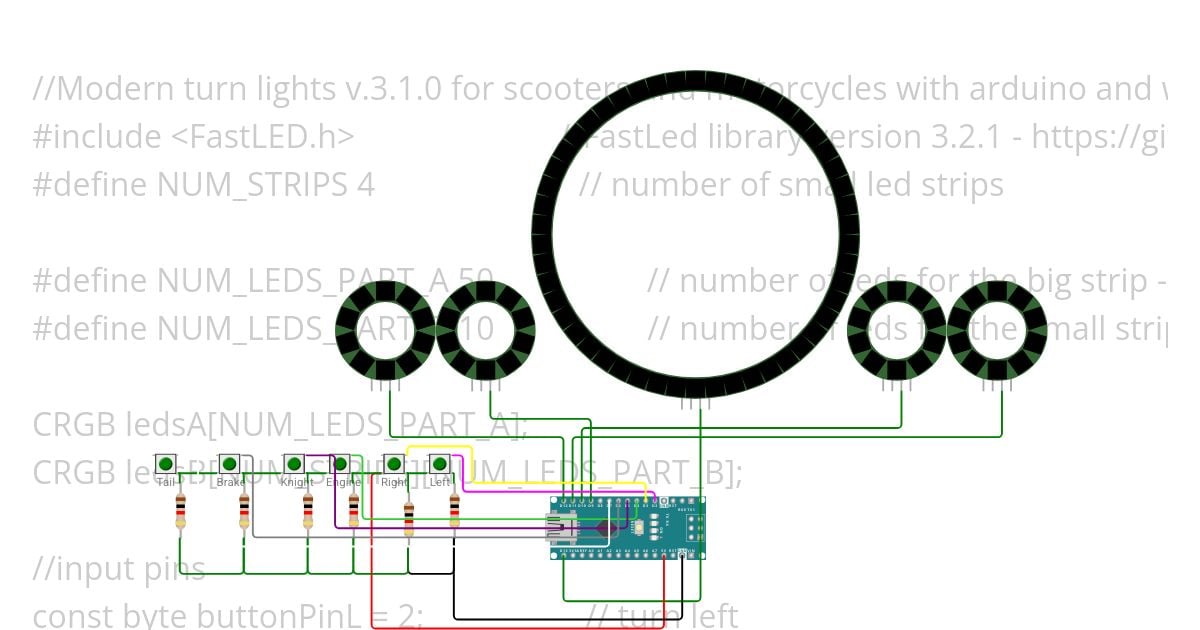 Bike Led Lights simulation