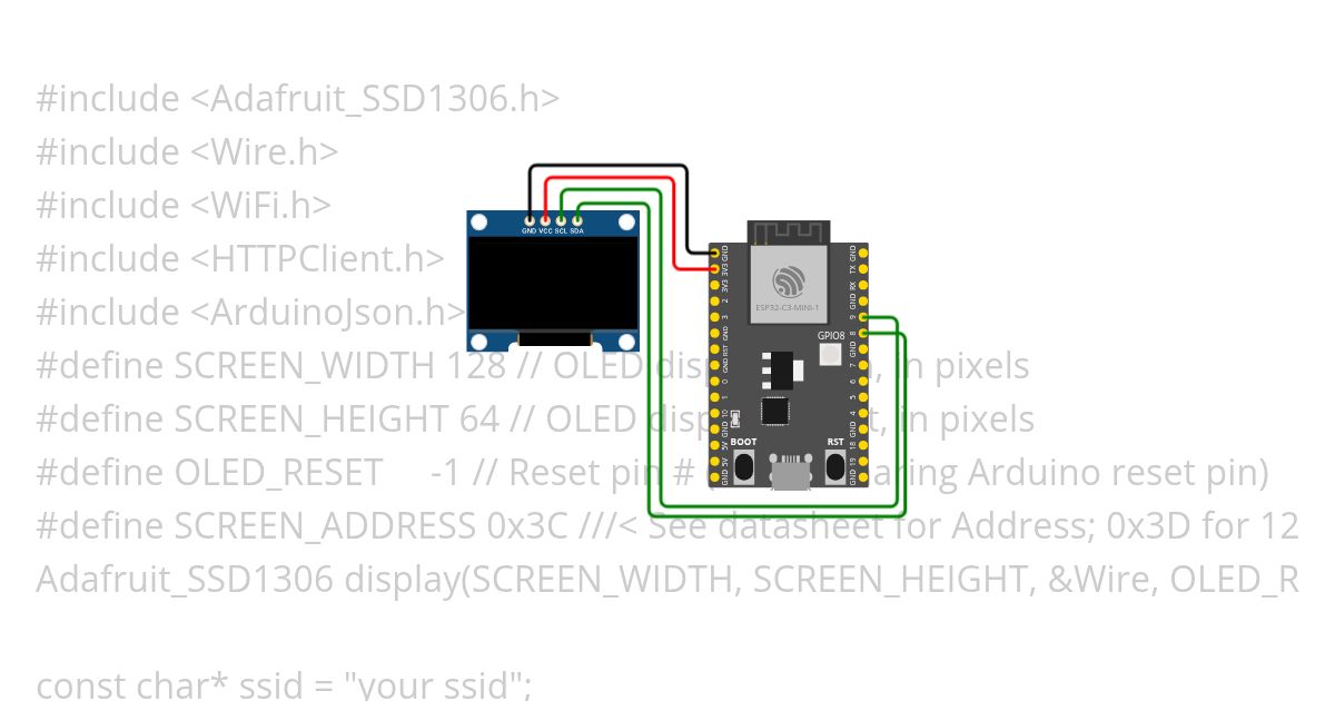 ESP32 Bitcoin Price Tracker custumizado simulation