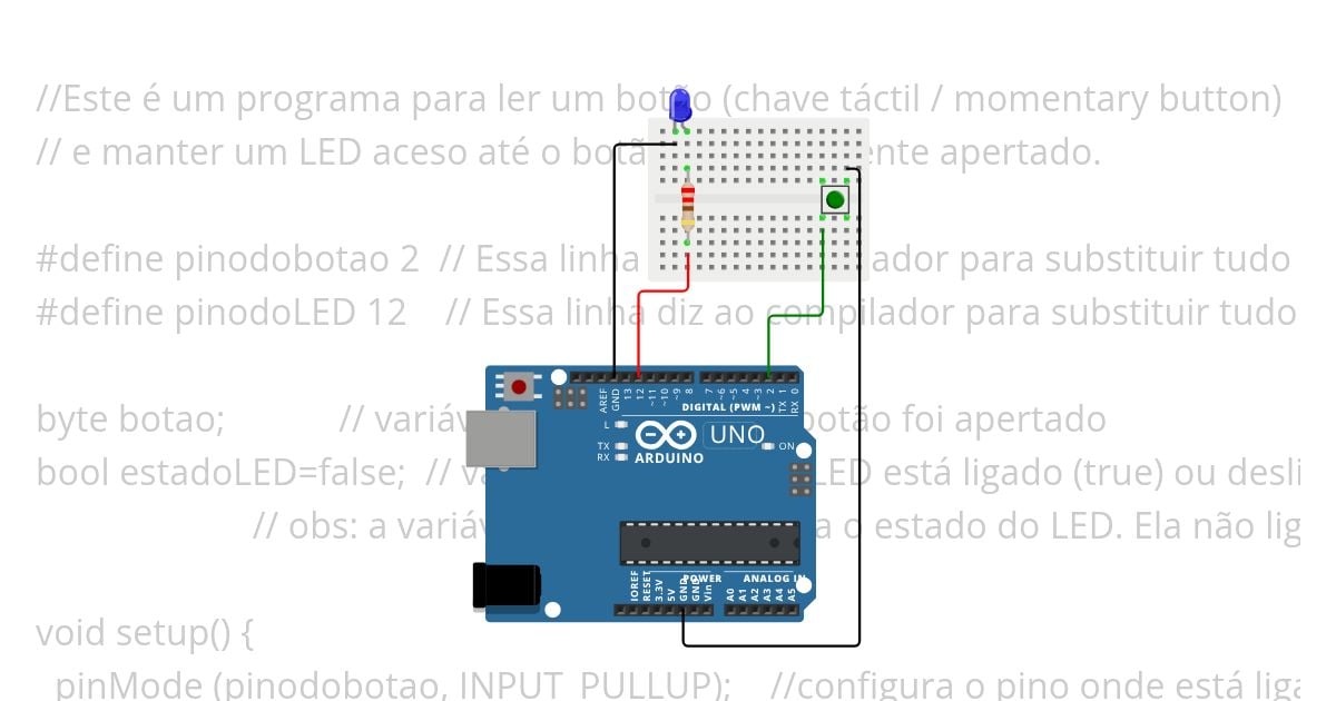 LED com Flag simulation