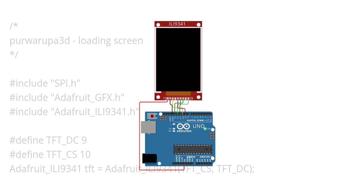 2,8 TFT Display - Loading Display simulation