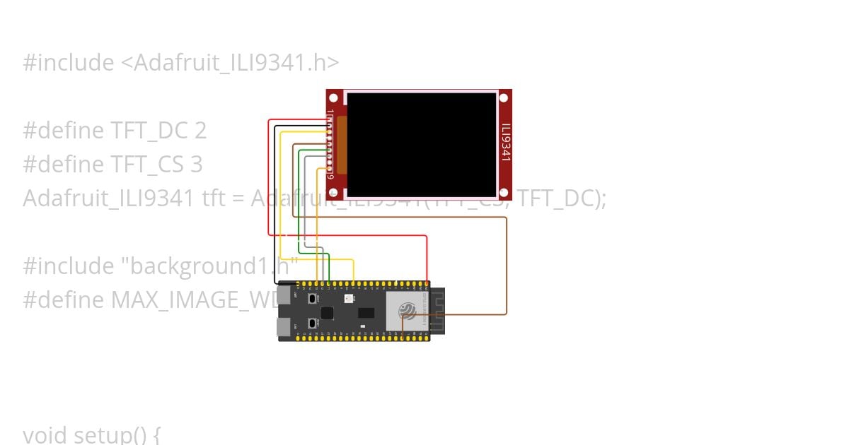 esp32 tft bitmaps original simulation