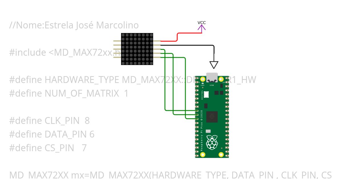 Matriz de LeDS 8x8 simulation