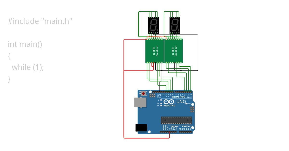 2Digit Display ohne Code simulation