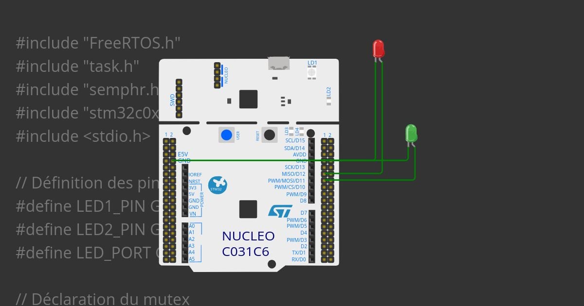 STM32 freertos TP4- Mutex à faire Copy